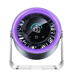 Coolhill Desktop Fan Turbo Table Fan, Travel Vacation Essentials for Office, 100-Speed Digital Display, Low Noise, Rechargeable Battery, Dual Adjustment Modes, Portable Quiet Cooling Fan, Tech Gadgets for Office Work Accessories